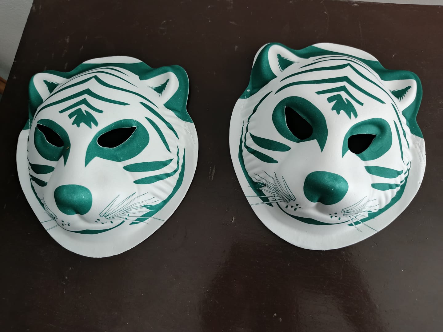 Tiger Style green Colour Styrofoam Mask