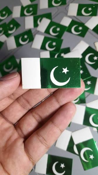 Bunch of Pakistani Flag LOGO stickers small