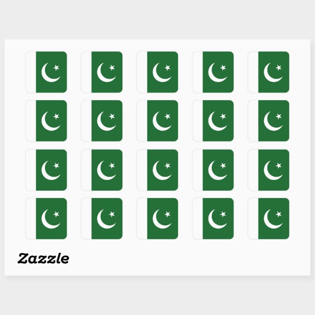 Bunch of Pakistani Flag LOGO stickers small
